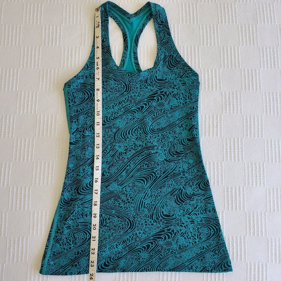 Lululemon | CRB Cool Racerback II Tank | Kitakami Viridian Green Black | 2 - Picture 14 of 14